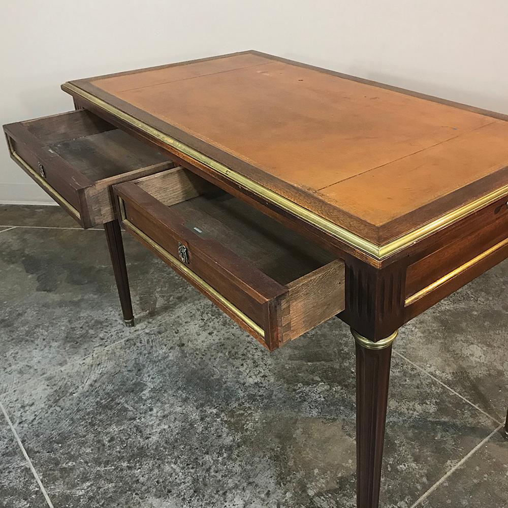 19th Century French Louis XVI Leather Top Desk 3