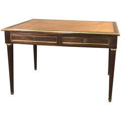 19th Century French Louis XVI Leather Top Desk