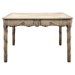 Used 19th Century French Louis XVI Library Table in Stripped Oak