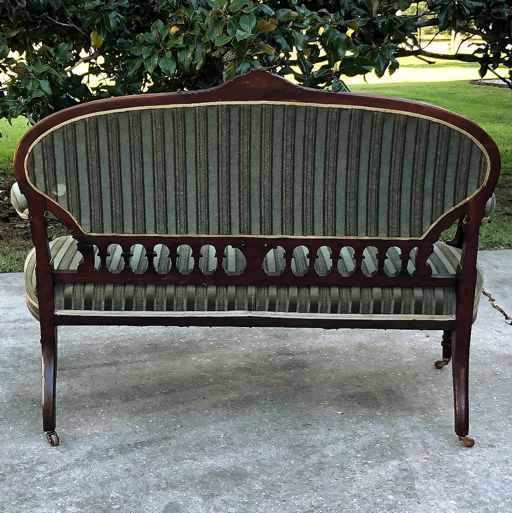 19th Century French Louis XVI Mahogany Canape or Sofa For Sale 6