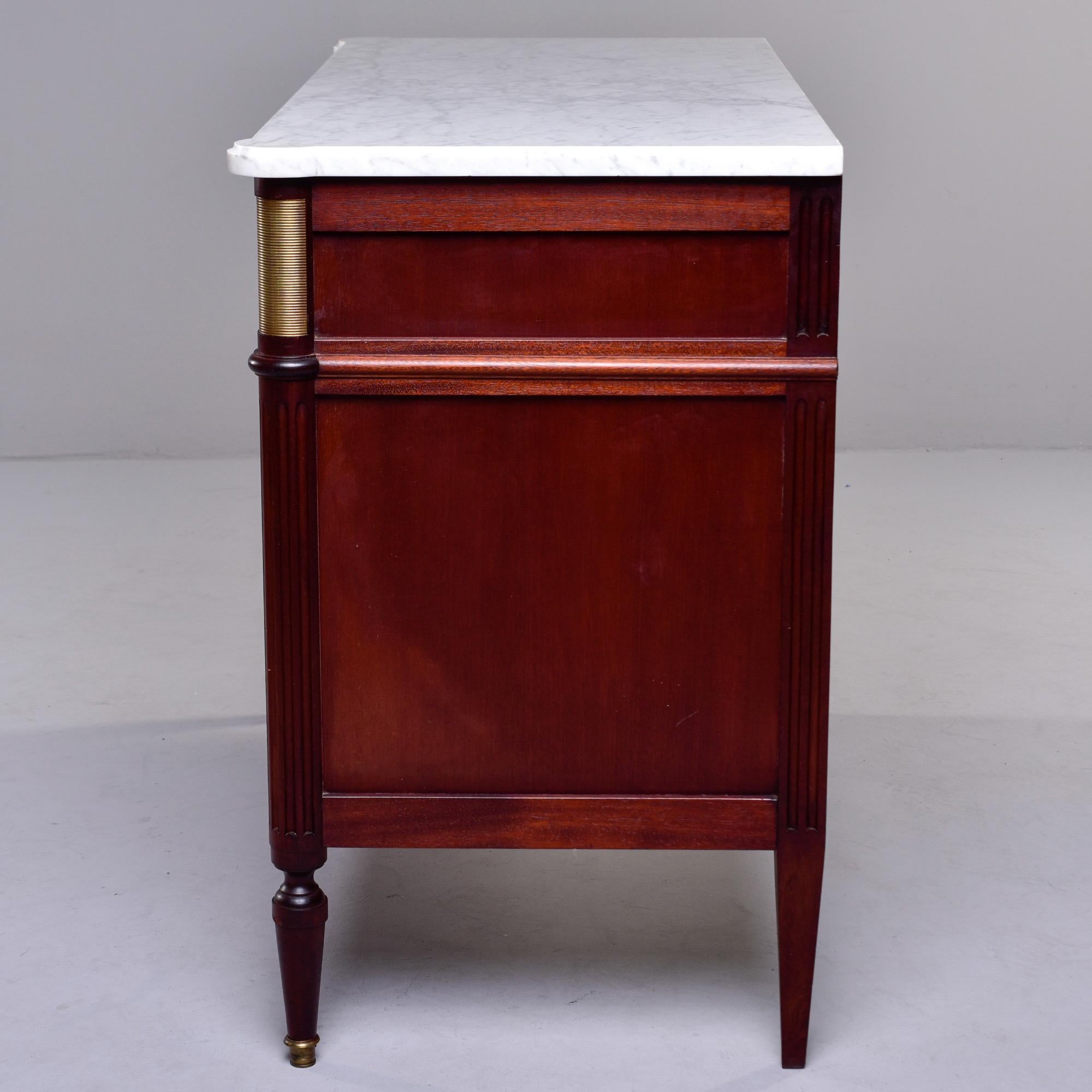 19th Century French Louis XVI Mahogany Four Drawer Commode with Marble Top 7