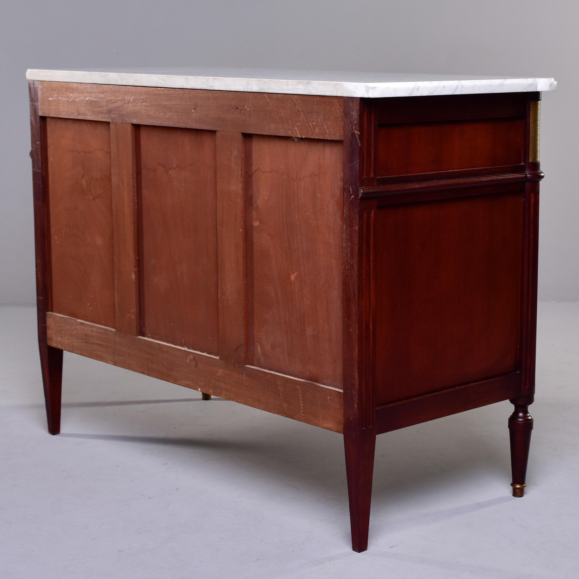 19th Century French Louis XVI Mahogany Four Drawer Commode with Marble Top 5