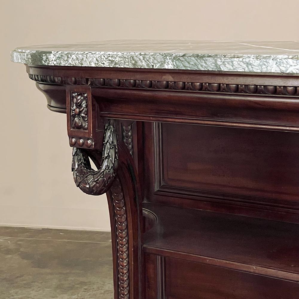 19th Century French Louis XVI Mahogany Marble Top Console, Sideboard For Sale 6