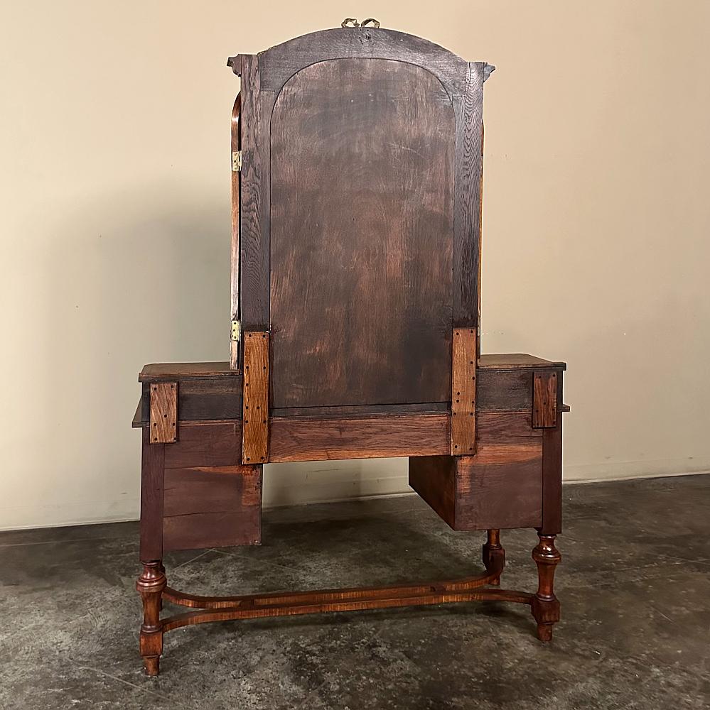 19th Century French Louis XVI Mahogany Marquetry Vanity For Sale 14