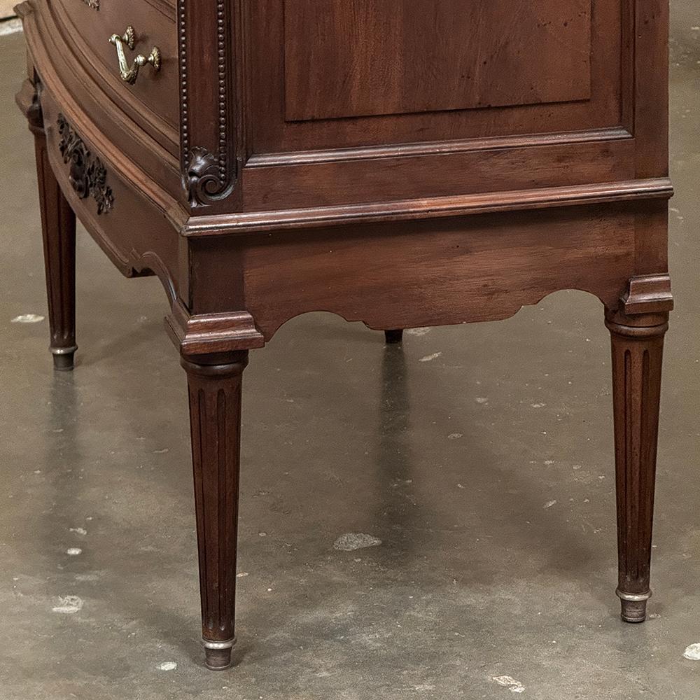 Commodo francese Luigi XVI del XIX secolo in mogano con piano in onice in vendita 9