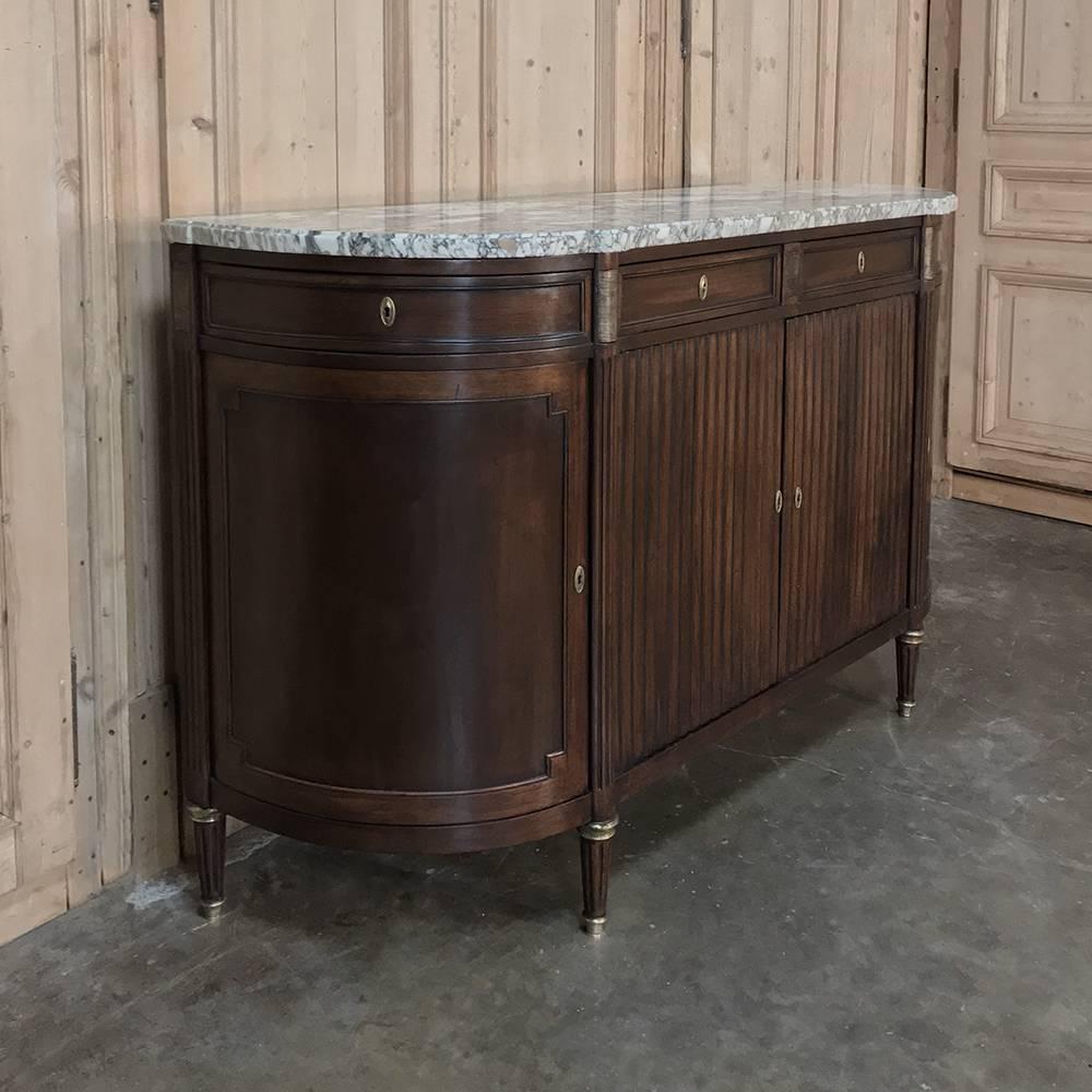 19th Century French Louis XVI Marble-Top Buffet 3