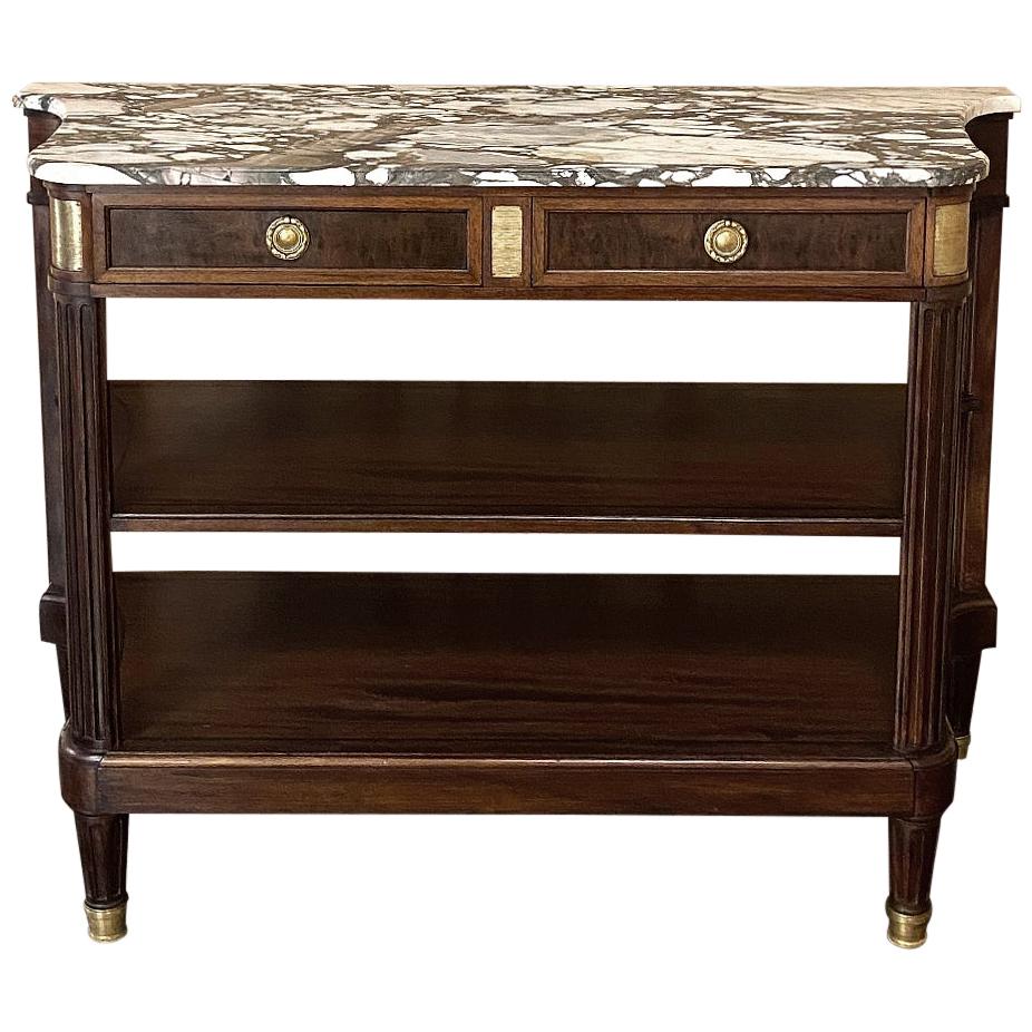 19th Century French Louis XVI Marble-Top Buffet or Server