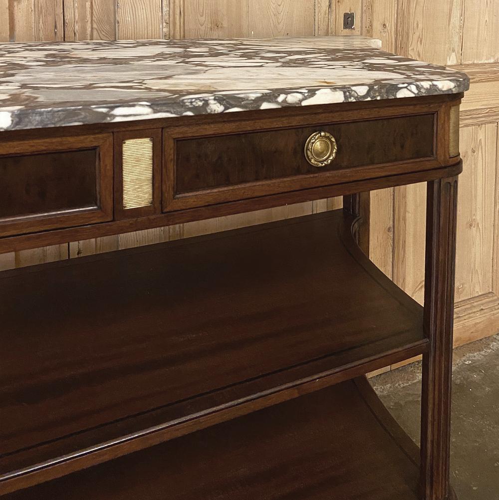 19th Century French Louis XVI Marble-Top Buffet or Server 6