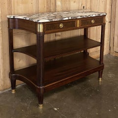 19th Century French Louis XVI Marble-Top Buffet or Server