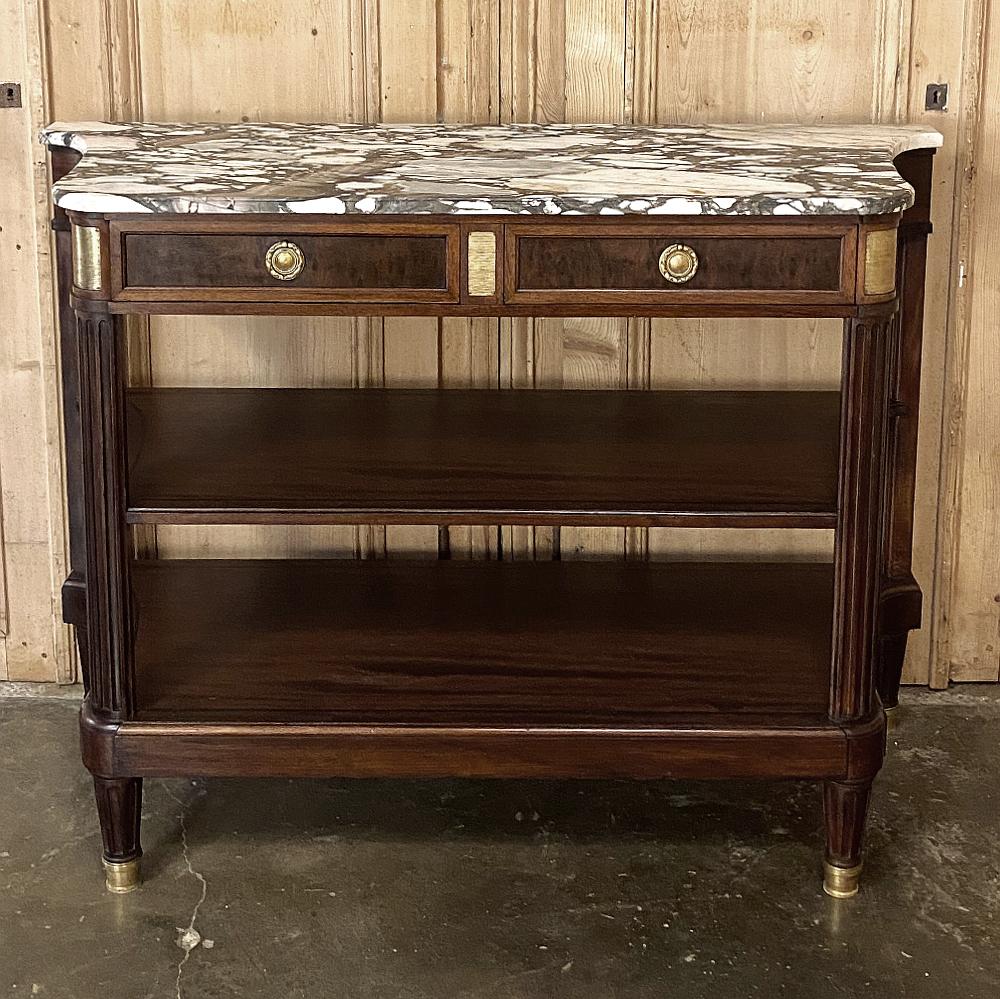 Late 19th Century 19th Century French Louis XVI Marble-Top Buffet or Server