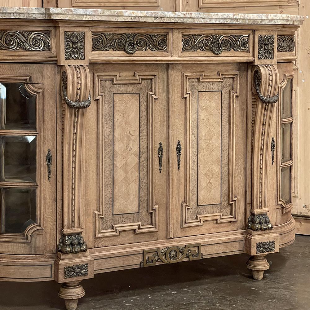 19th Century French Louis XVI Marble Top Buffet with Ormolu For Sale 8