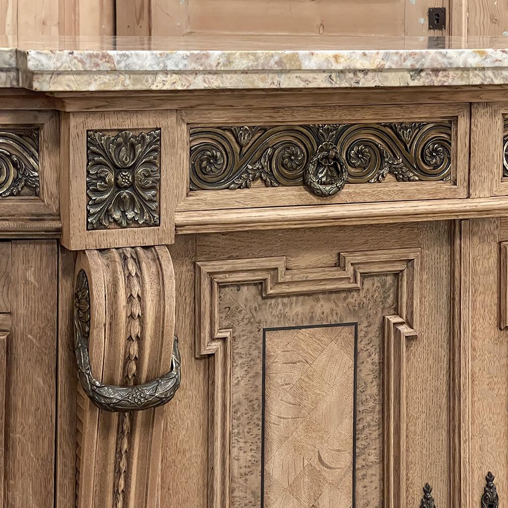 19th Century French Louis XVI Marble Top Buffet with Ormolu For Sale 9