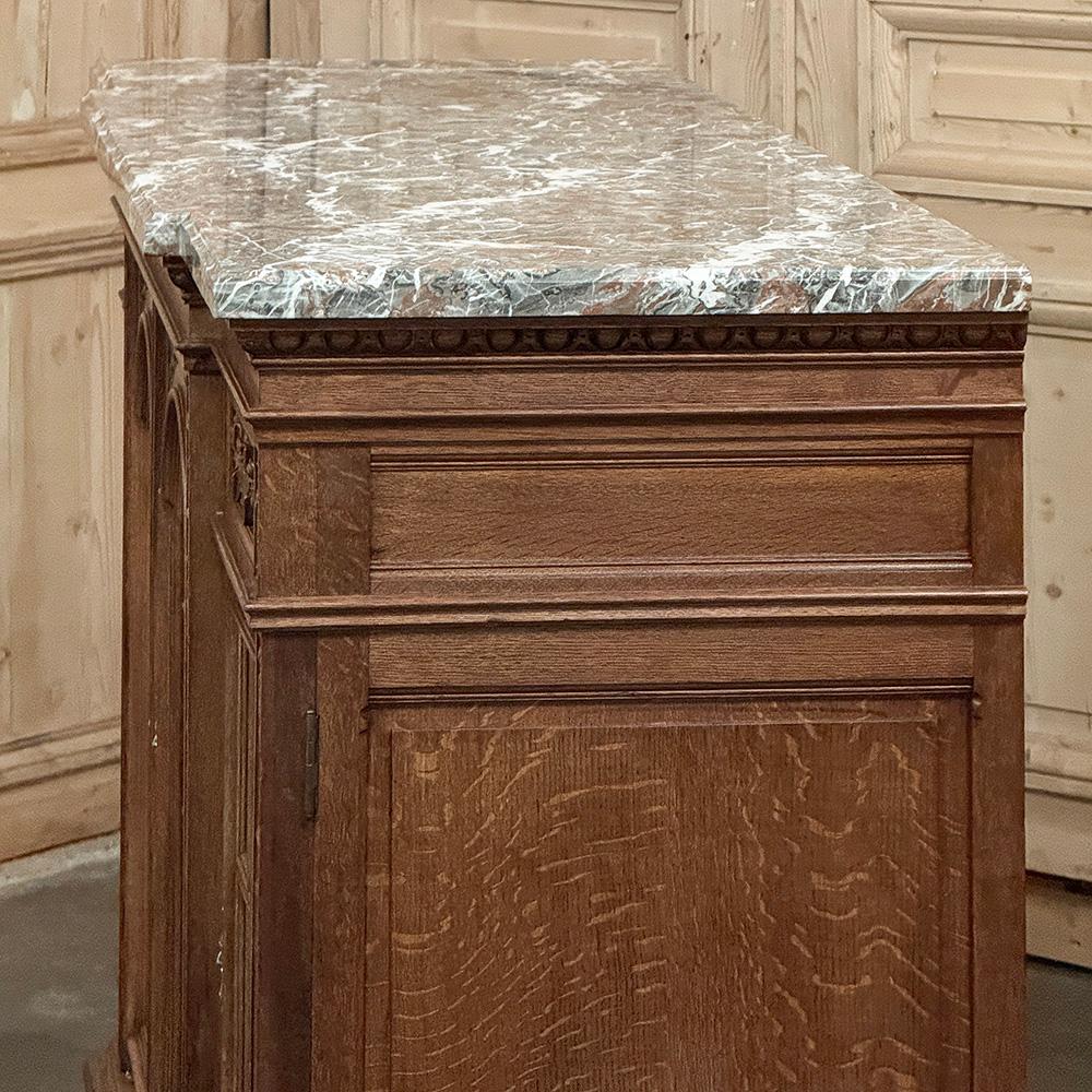 Buffet da esposizione francese Luigi XVI del XIX secolo con piano in marmo in vendita 6