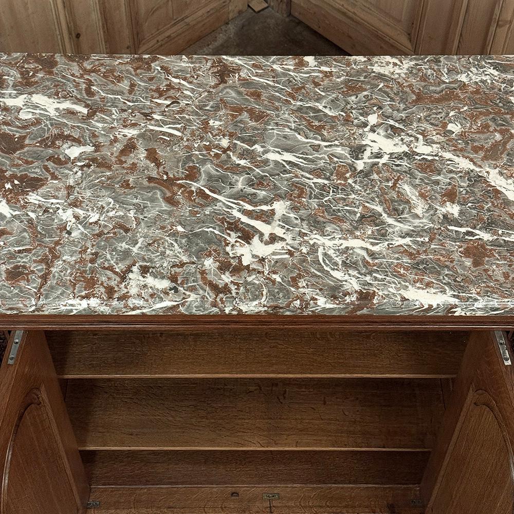 Buffet da esposizione francese Luigi XVI del XIX secolo con piano in marmo in vendita 9