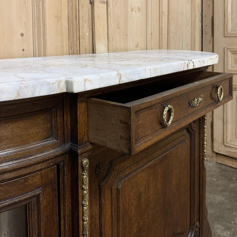 19th Century French Louis XVI Marble-Top Display Buffet 2