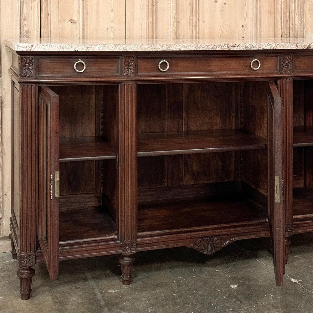 Buffet da esposizione francese Luigi XVI del XIX secolo con piano in marmo in vendita 1