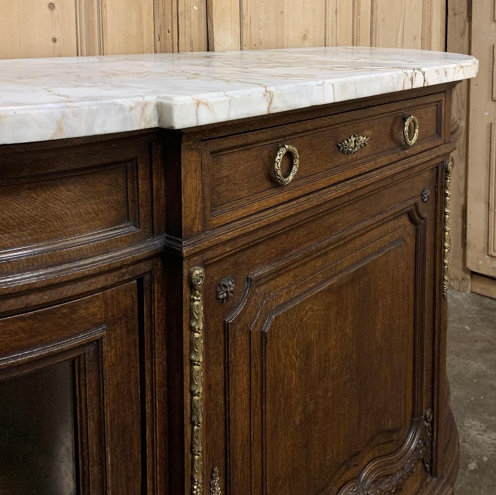19th Century French Louis XVI Marble-Top Display Buffet 3