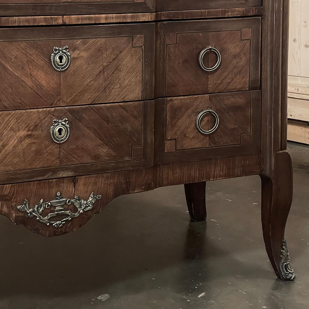 19th Century French Louis XVI Marble Top Mahogany Commode For Sale 7