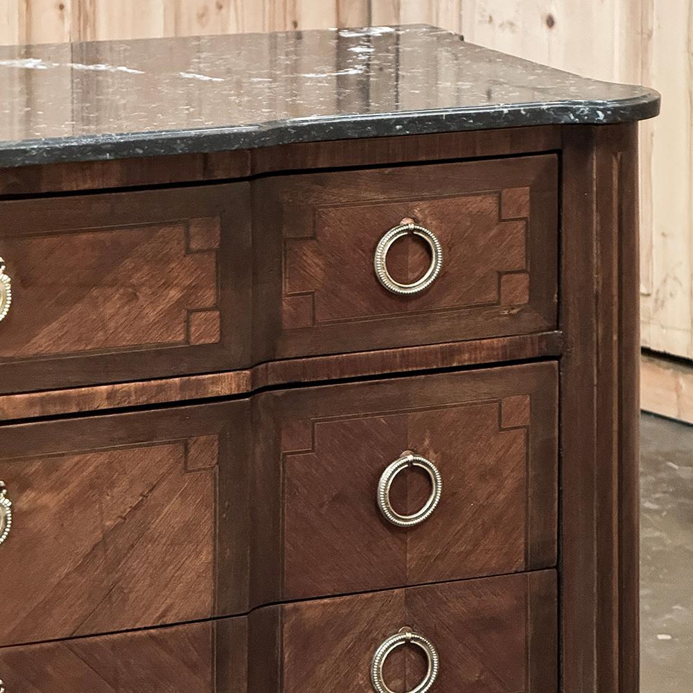 Commode francese Luigi XVI del XIX secolo in mogano con piano in marmo in vendita 1