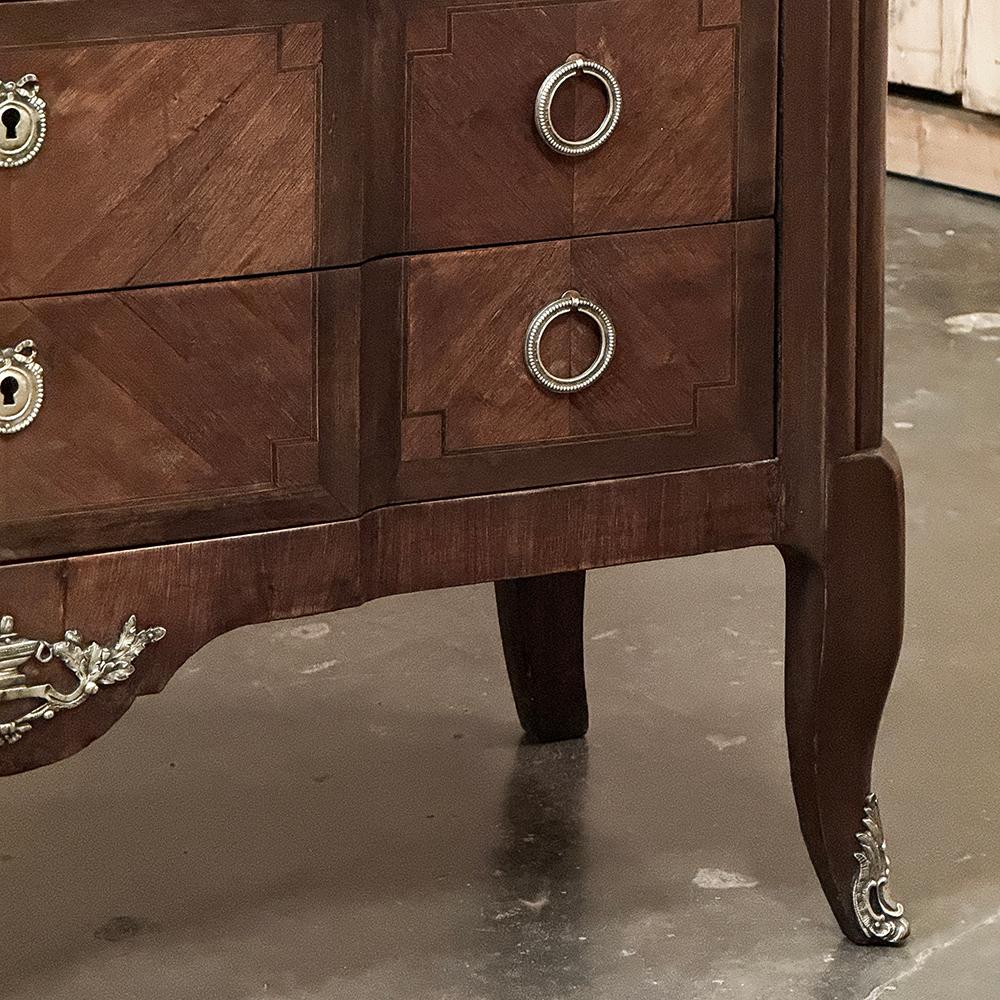 Commode francese Luigi XVI del XIX secolo in mogano con piano in marmo in vendita 2