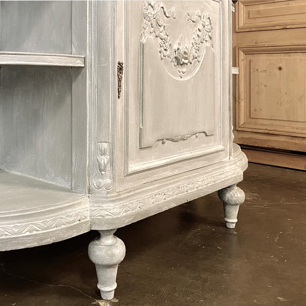 19th Century French Louis XVI Marble-Top Painted Buffet 7