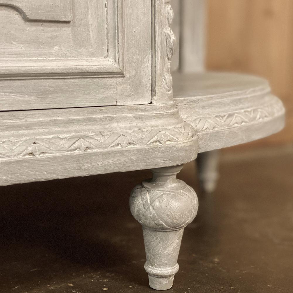 19th Century French Louis XVI Marble-Top Painted Buffet 9