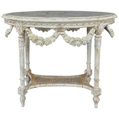 19th Century French Louis XVI Marble-Top Table