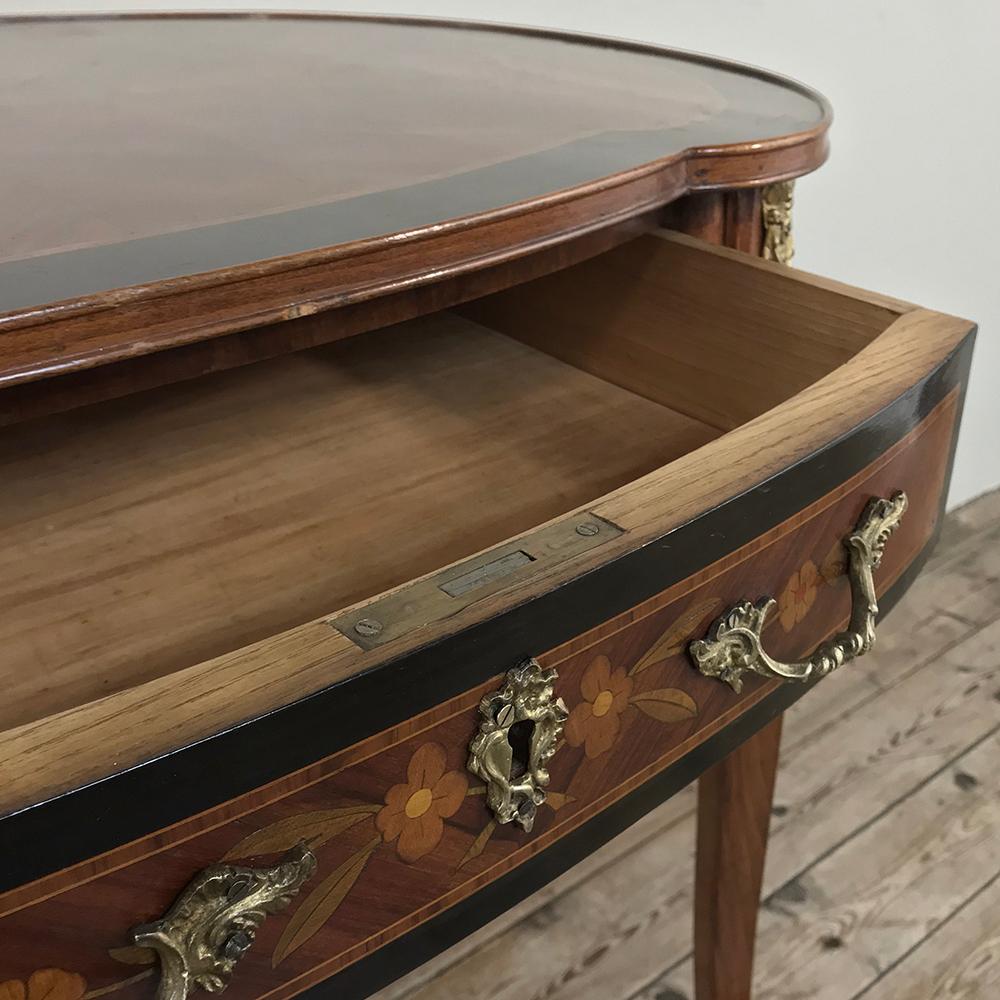 Late 19th Century 19th Century French Louis XVI Marquetry Writing Table