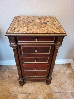 19th Century French Louis XVI Napoleon III Mahogany Cabinet