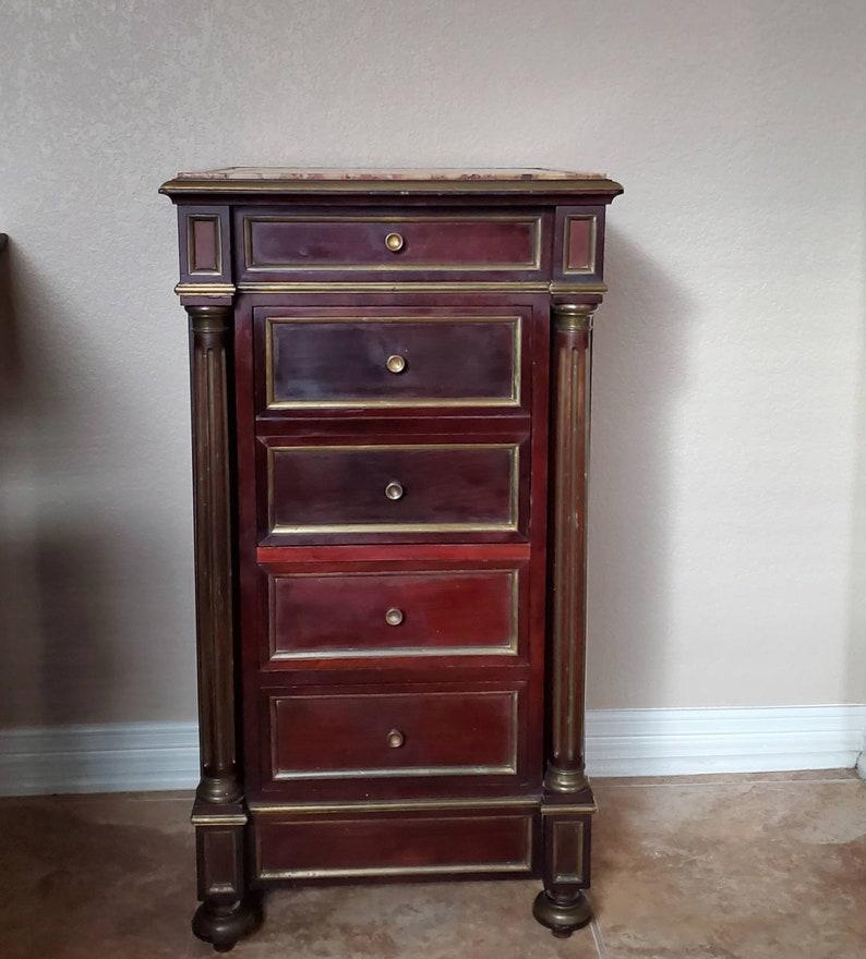 19th Century French Louis XVI Napoleon III Mahogany Cabinet In Good Condition For Sale In Forney, TX