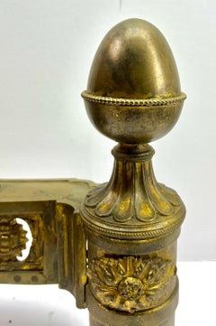 Coppia di androni in ottone neoclassici francesi Luigi XVI del XIX secolo