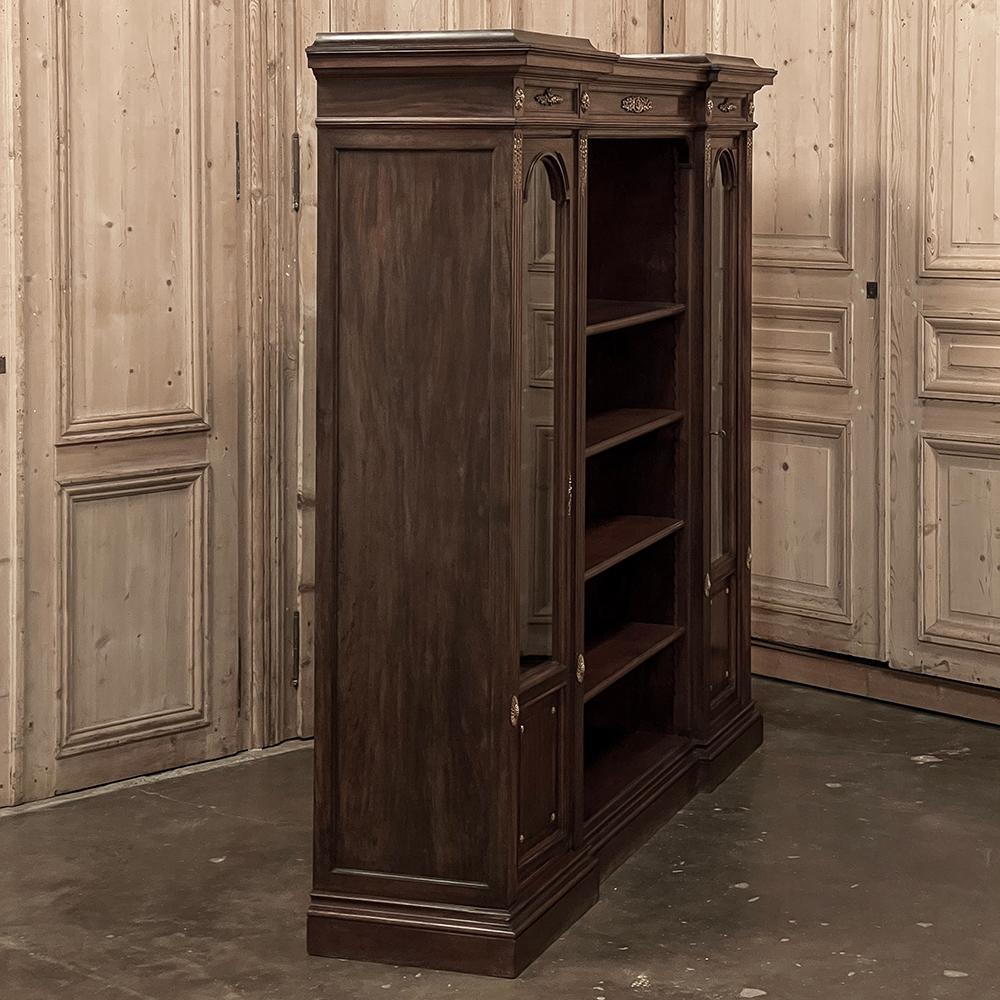 19th Century French Louis XVI Neoclassical Mahogany Bookcase ~ Bibliotheque For Sale 13