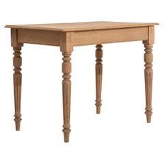 19th Century Louis XVI Oak Side Table with Rectangular Top