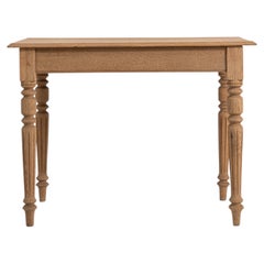 19th Century Louis XVI Oak Side Table with Rectangular Top