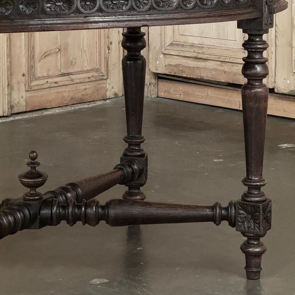 19. Jahrhundert Französisch Louis XVI Oval Center Table ~ Bibliothek Tisch im Angebot 5