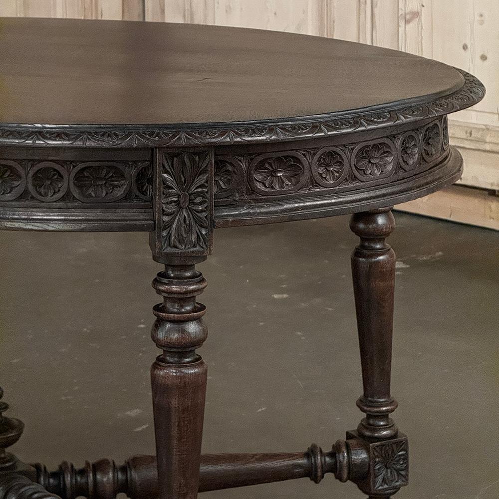 Table centrale ovale Louis XVI du 19ème siècle ~ Table de bibliothèque en vente 6