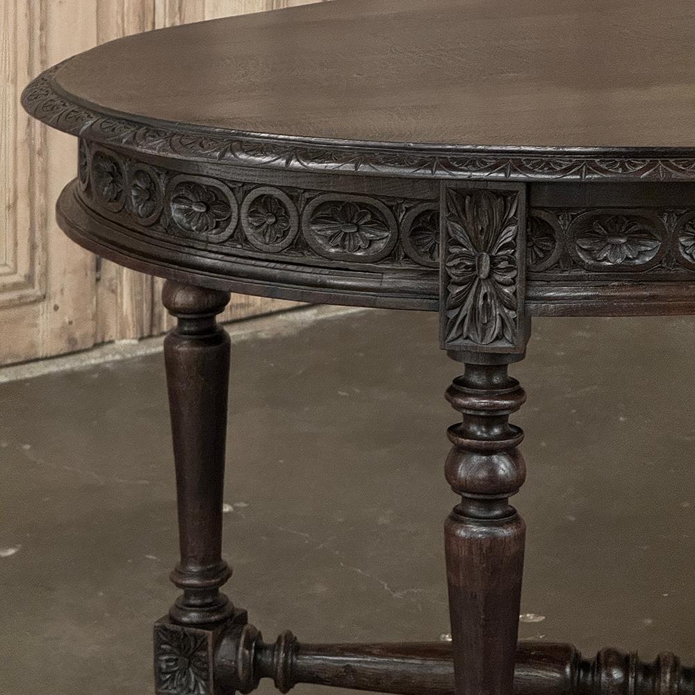 19. Jahrhundert Französisch Louis XVI Oval Center Table ~ Bibliothek Tisch im Angebot 2