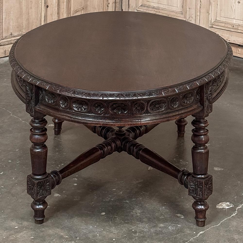Table basse ovale Louis XVI du XIXe siècle en vente 7