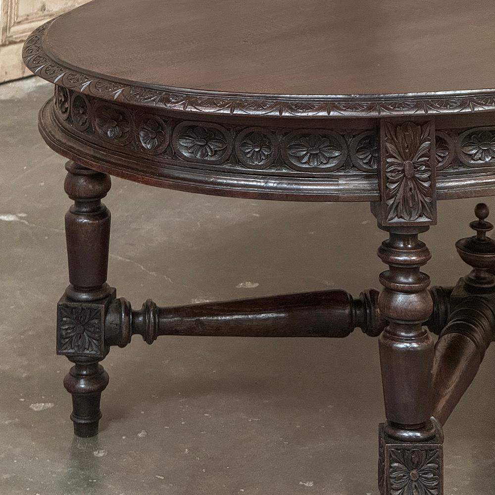 Table basse ovale Louis XVI du XIXe siècle en vente 10