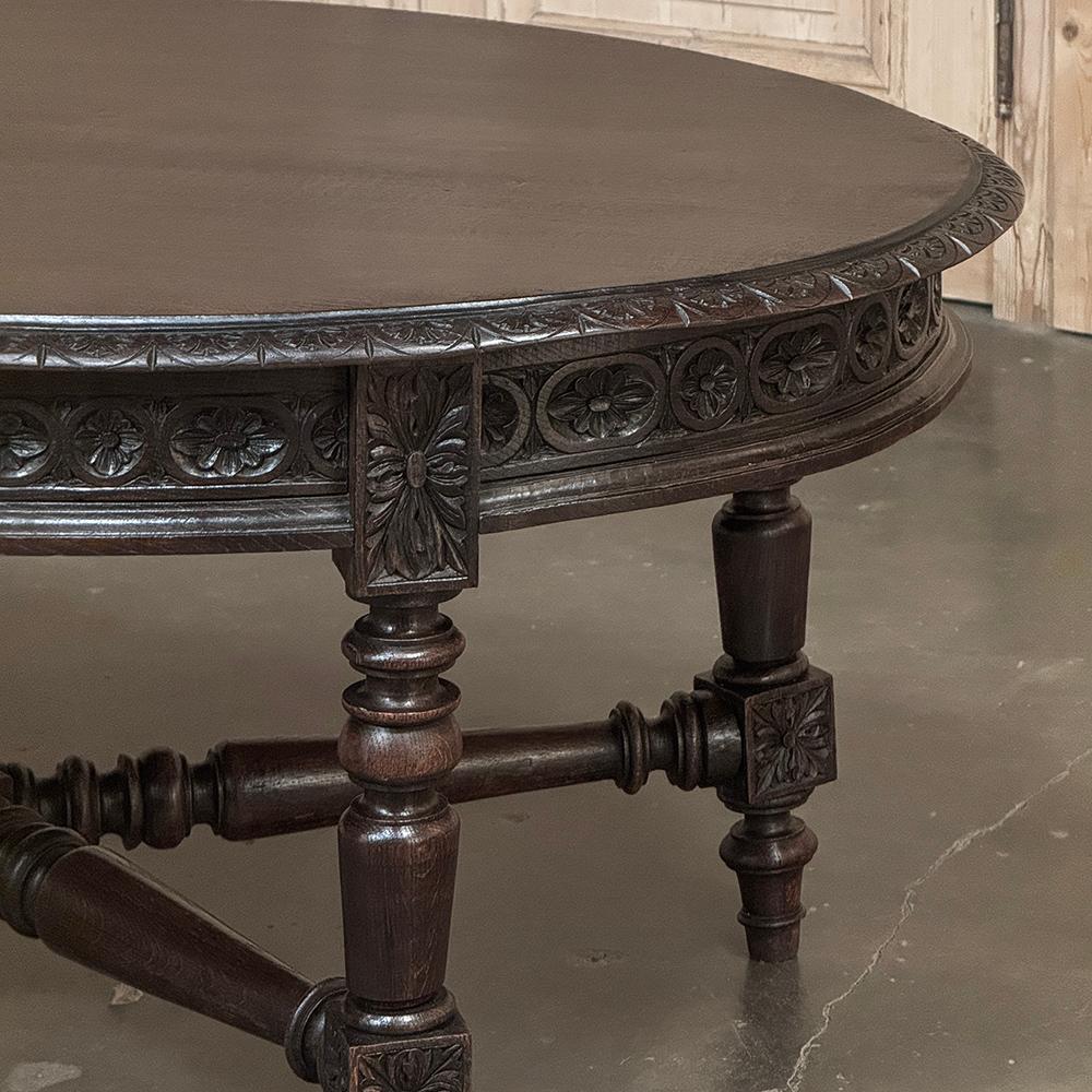 Table basse ovale Louis XVI du XIXe siècle en vente 3