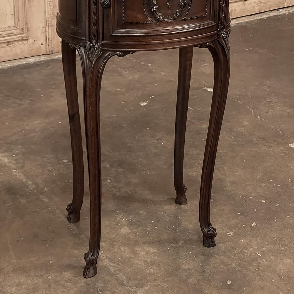 19th Century French Louis XVI Oval Nightstand For Sale 8