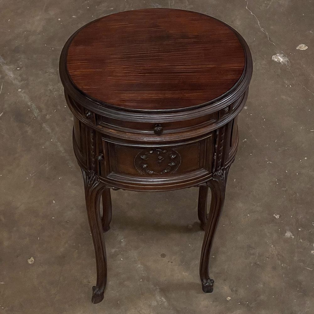 Late 19th Century 19th Century French Louis XVI Oval Nightstand For Sale