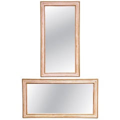 19th Century French Louis XVI Painted and Giltwood Wall Mirror