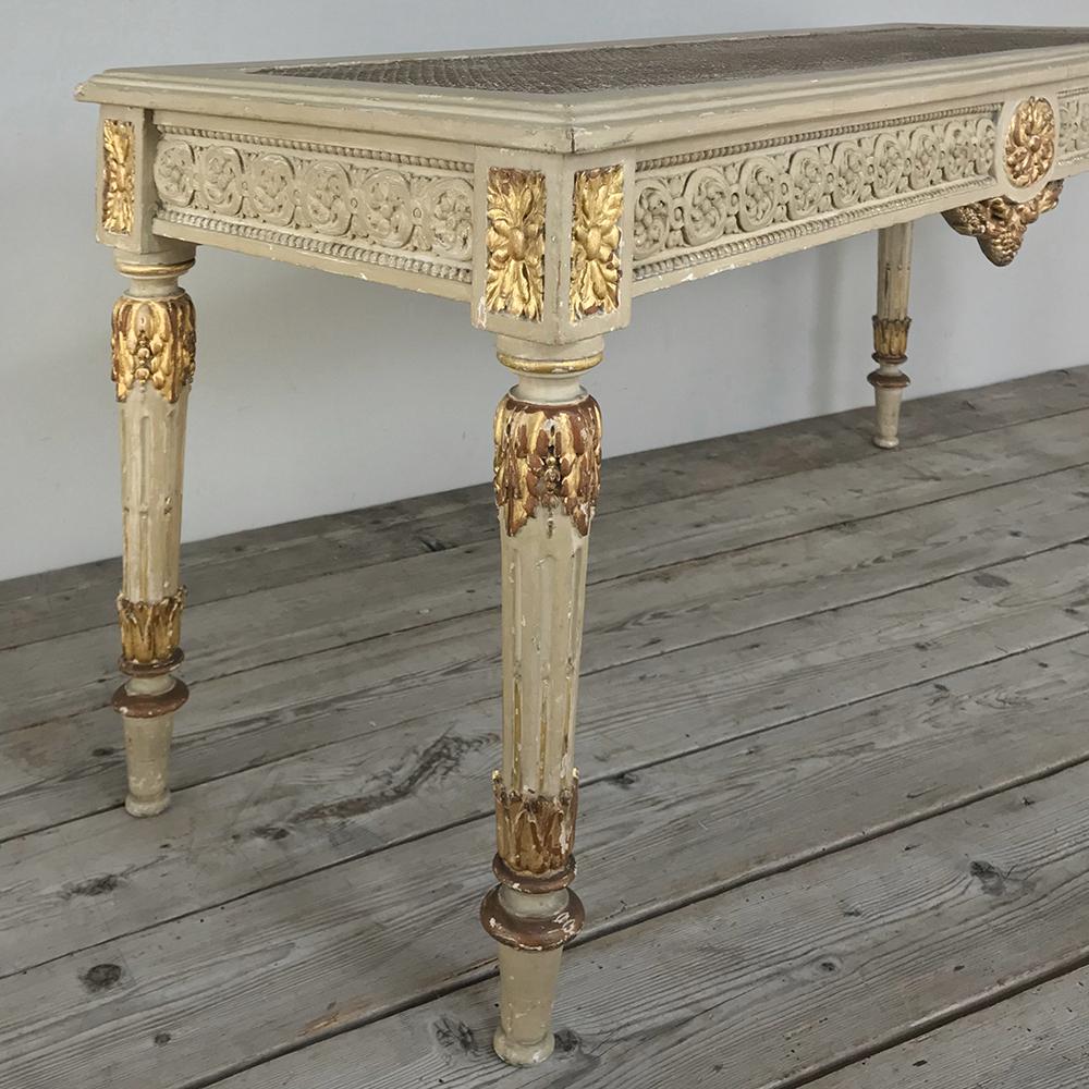 19th Century French Louis XVI Painted Banquette, Bench 3