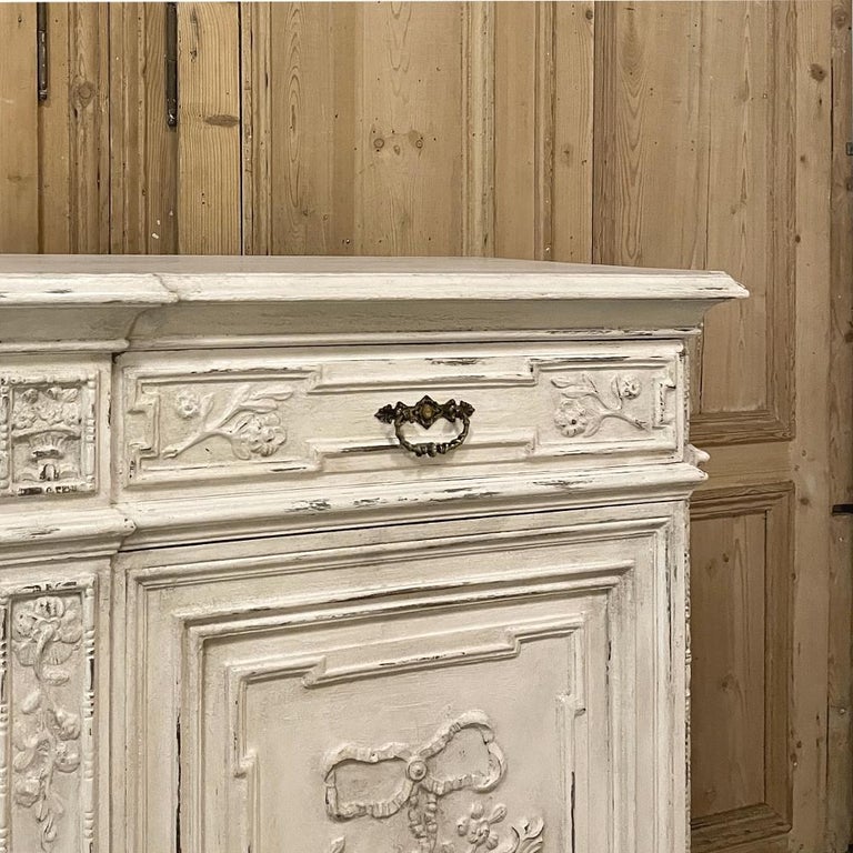 19th Century French Louis XVI Painted Buffet For Sale 4