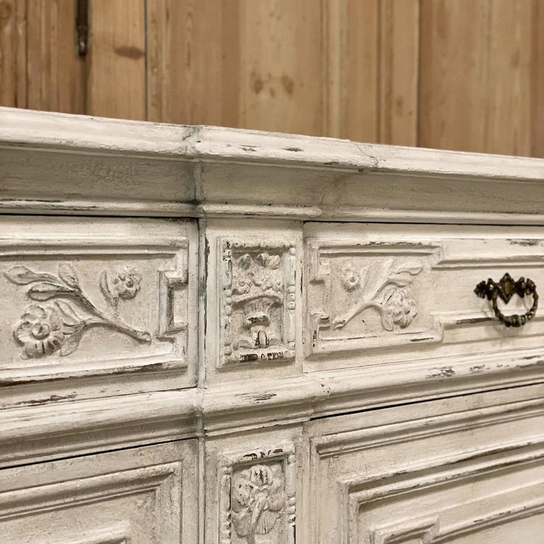 19th Century French Louis XVI Painted Buffet For Sale 5
