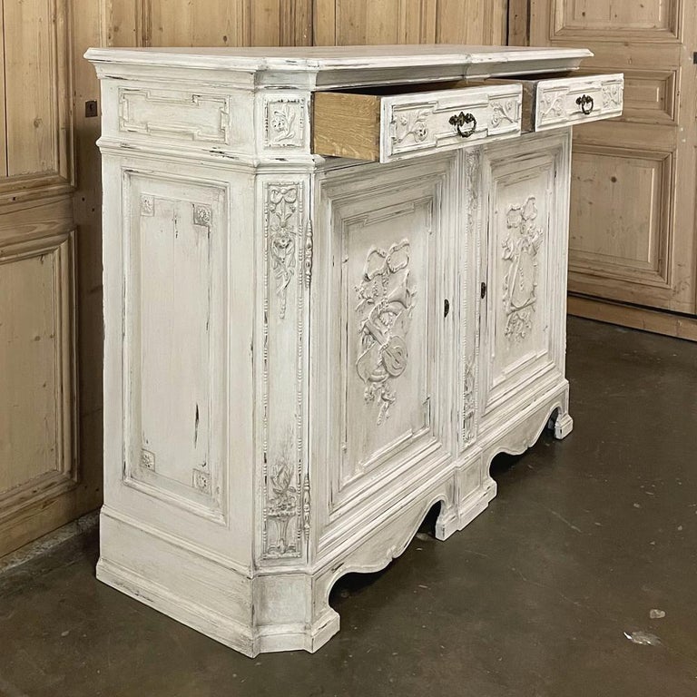 19th Century French Louis XVI Painted Buffet For Sale 1