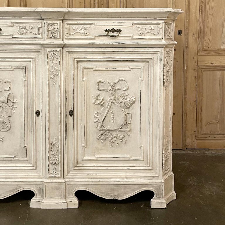 19th Century French Louis XVI Painted Buffet For Sale 3