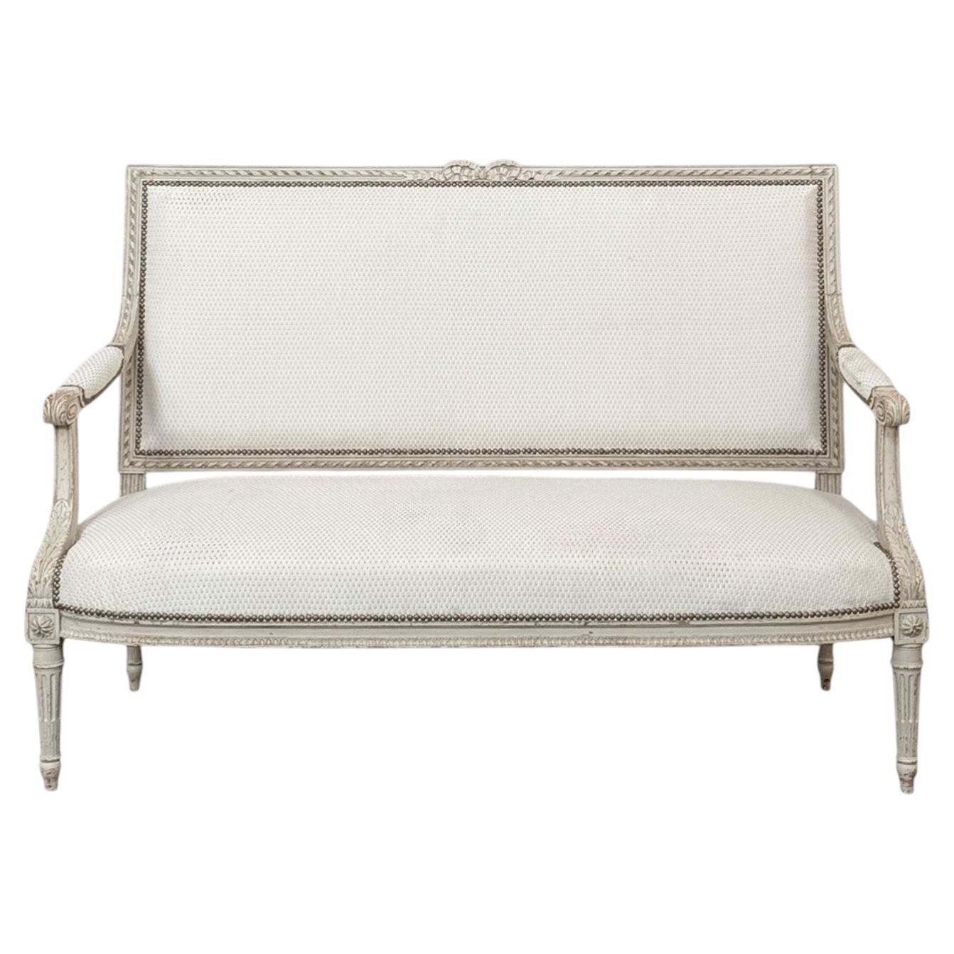 19th Century French Louis XVI Painted Canapé ~ Settee