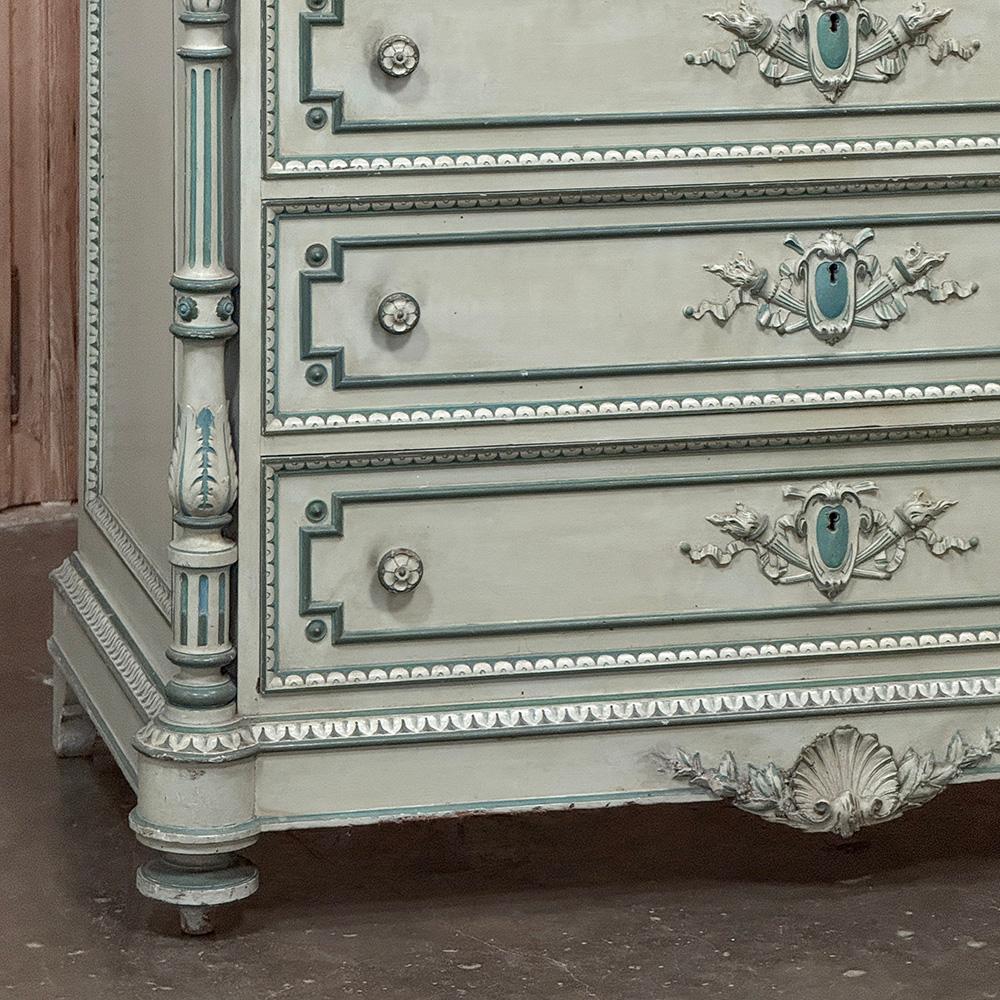 Commodo francese Luigi XVI del XIX secolo dipinto con marmo di Carrara in vendita 1